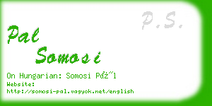 pal somosi business card